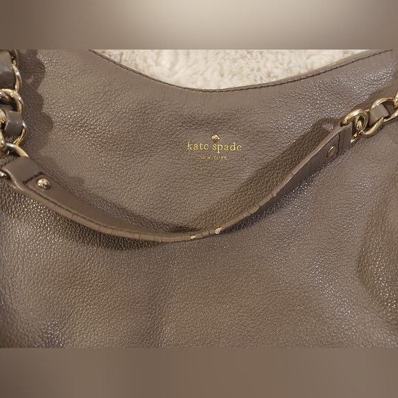Kate Spade Taupe Leather Shoulder Bag - Picture 6 of 16